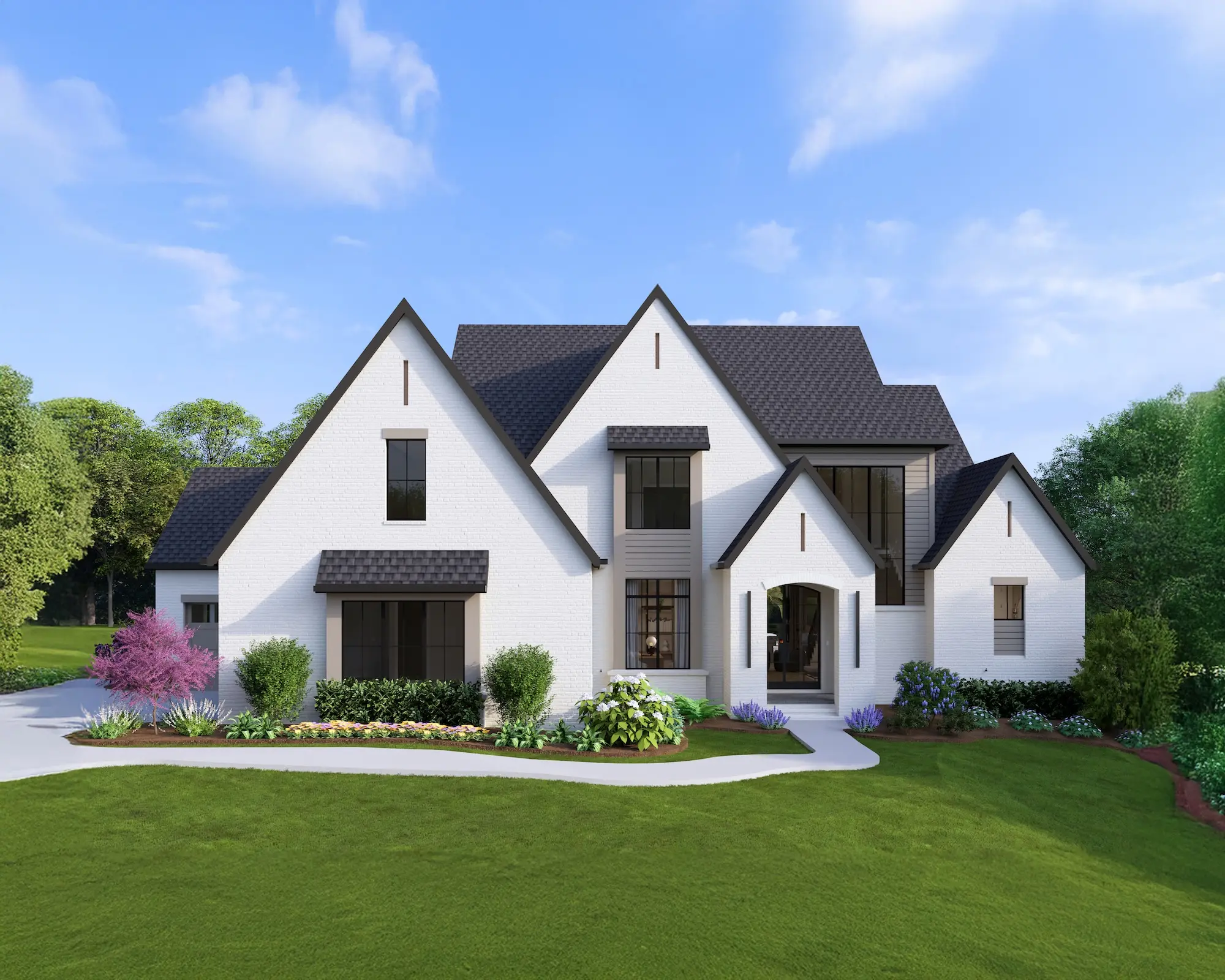 Custom Obsidian Model Home Elevation Rendering