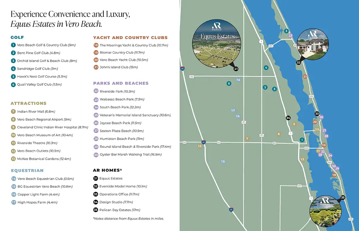Local Map for AR Homes® custom home builder Vero Beach FL