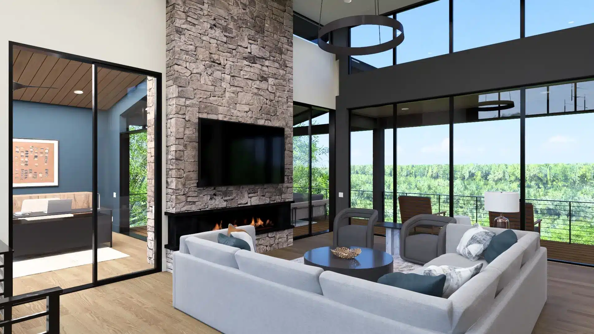 Brookgreen Model Home at The Cliffs at Walnut Cove - Great Room