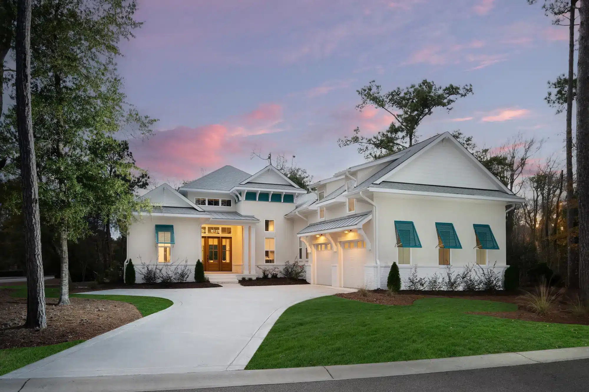 BC117 Longleaf Model Home - Elevation at Dusk