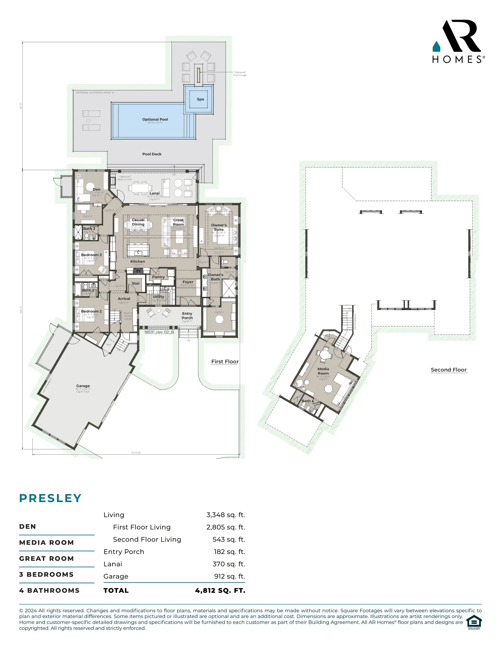 Presley 1851 Floor Plan