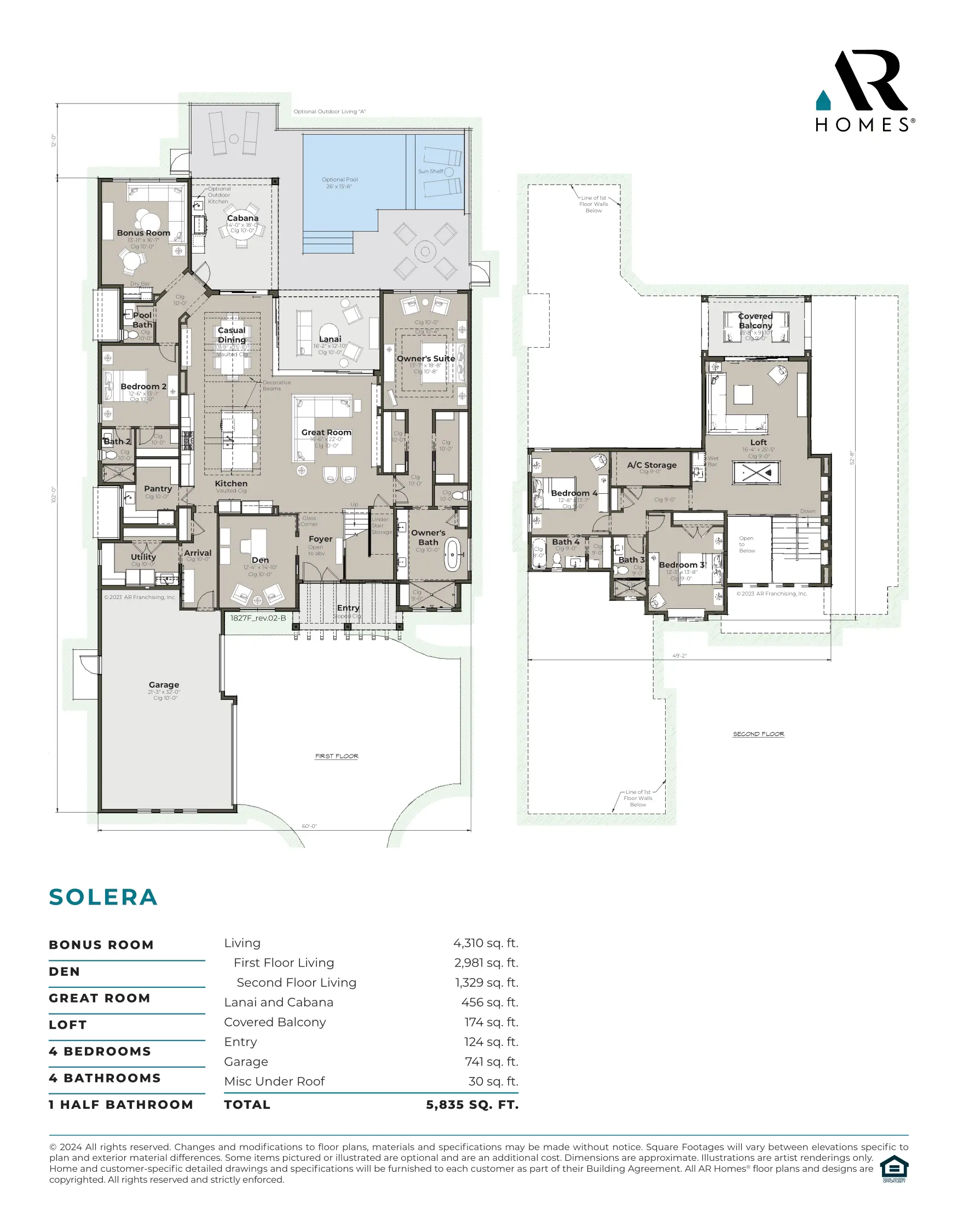 Floorplan Solera Custom Model Home